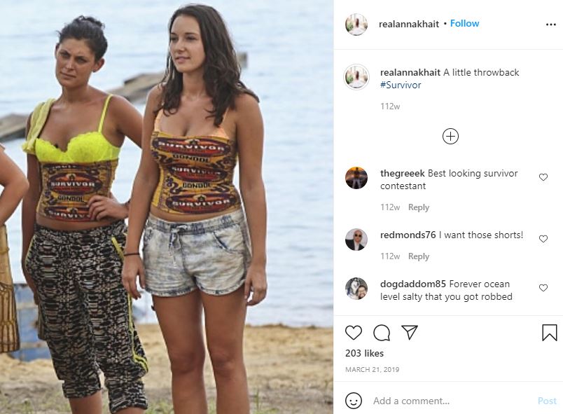 Anna Khait appeared in Survivor