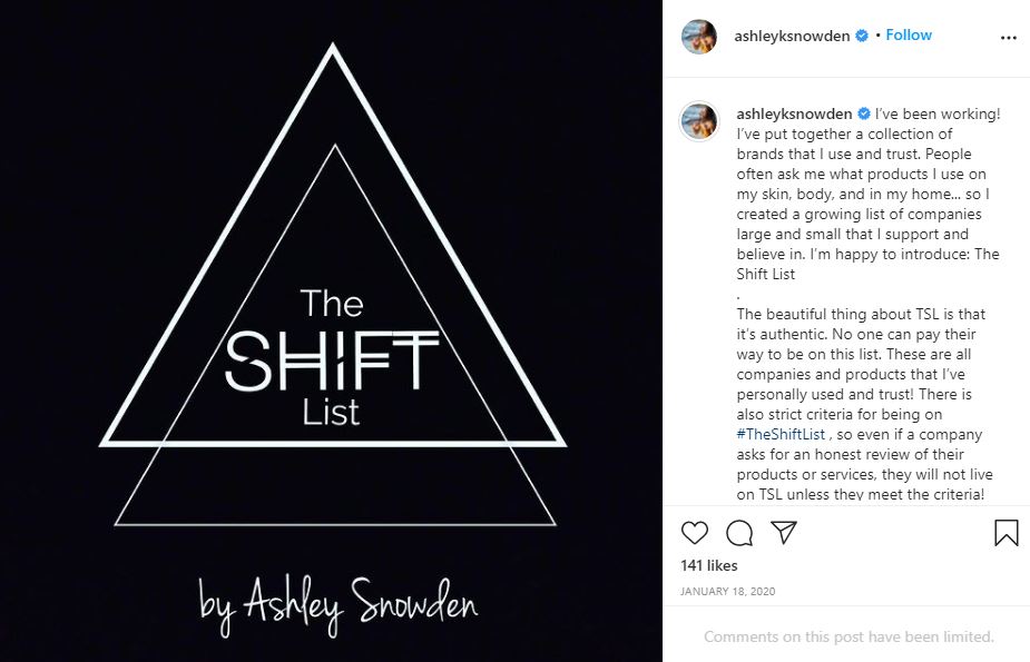 Ashley Snowden's brand
