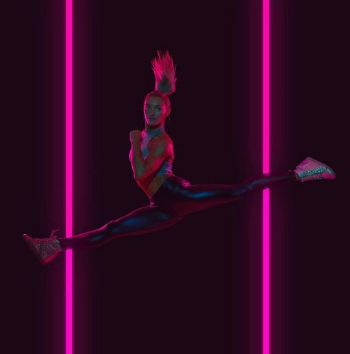 Athena Perample practices stunt