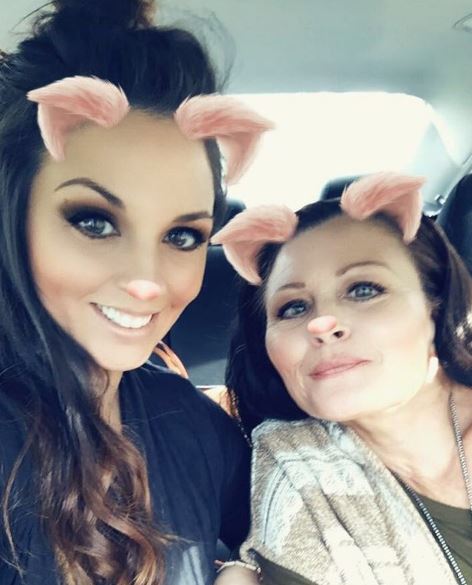 Avery Warner with her mother