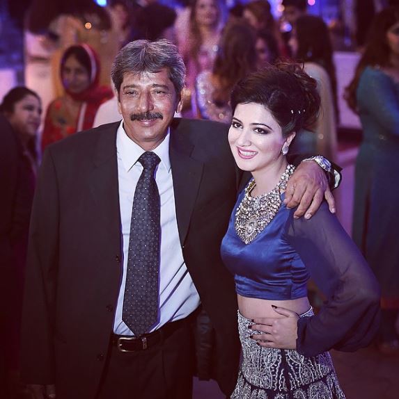 Aymen Saleem with her father
