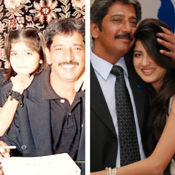 Aymen Saleem's old photo with her dad