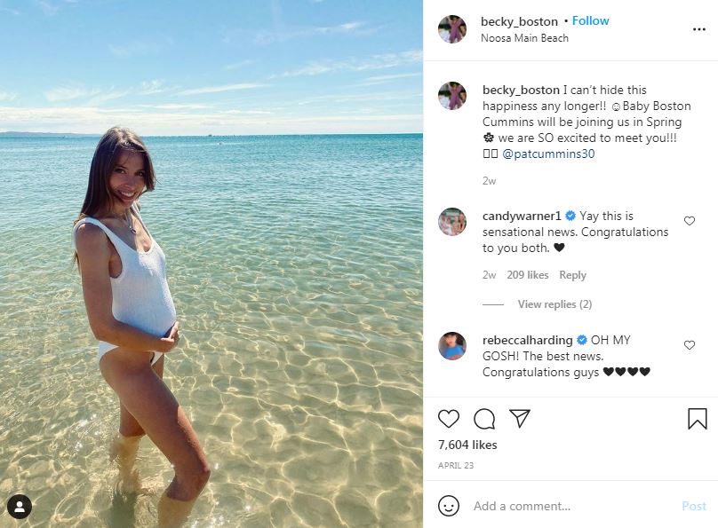 Becky Boston shared her pregnancy news to the public