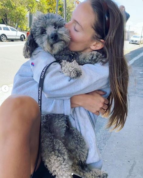 Becky Boston with her dog