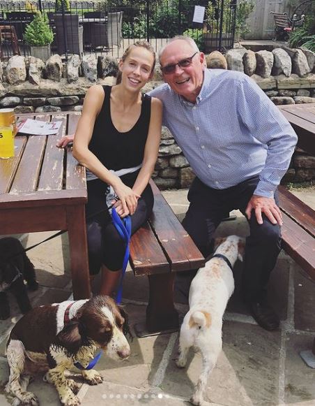 Becky Boston with her father Richard Boston