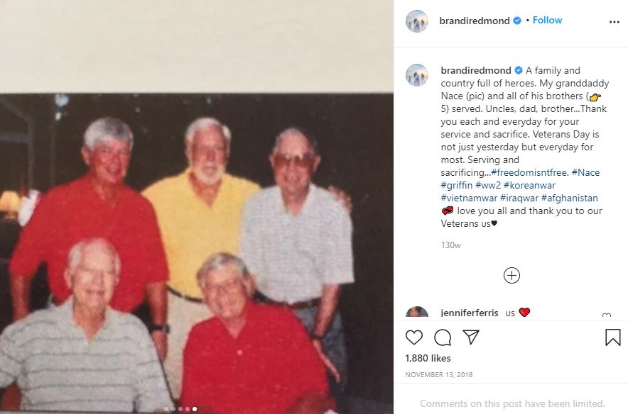 Brandi Redmond belongs to a Veterans family