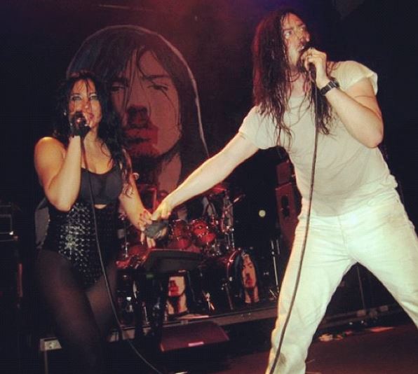 Cherie Lily during live performance with Andrew W.K