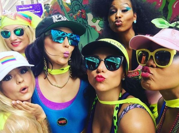 Cherie Lily with her friends