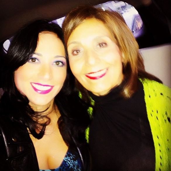 Cherie Lily with her mother