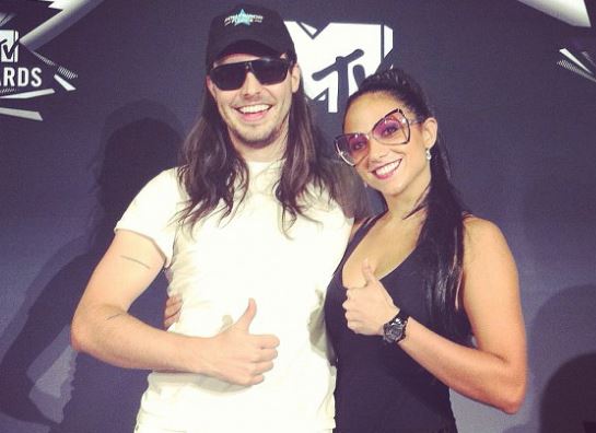 Cherie Lily's old photo with her ex-husband Andrew W.K