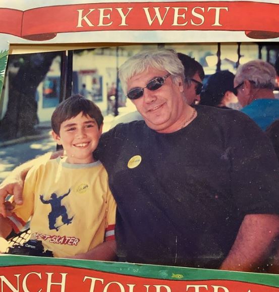 Childhood photo of Meet Kevin Paffrath with his father Helmut Paffrath