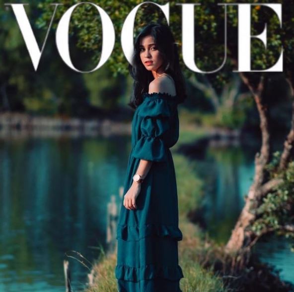 Criselda Alvarez appears on the cover page of Vogue magazine