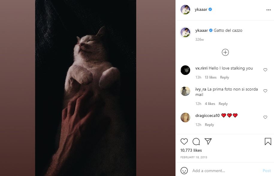 Damiano David's first Instagram post