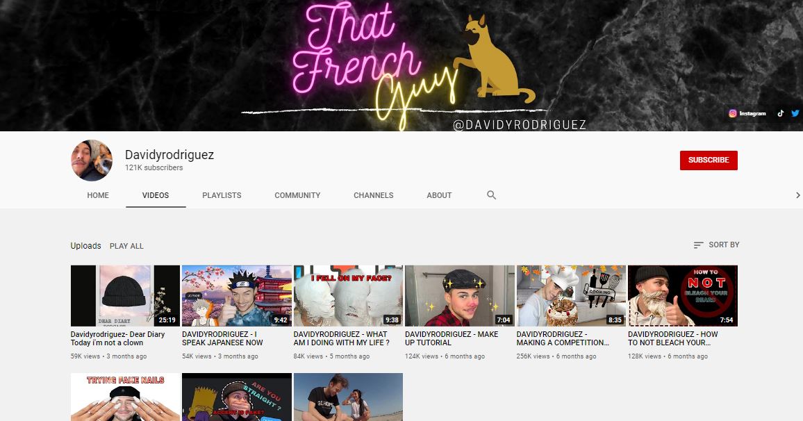 David Rodriguez YouTube channel