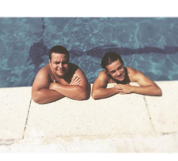 David Rodriguez with his brother