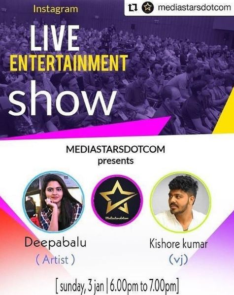 Deepa Balu was called as a guest in Live Entertainment show