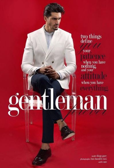 Diego Garcy is on the cover page of Gentleman Magazine