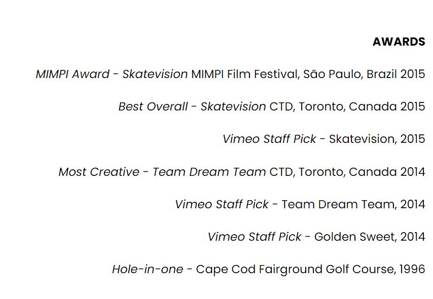 Dillon Buss awards