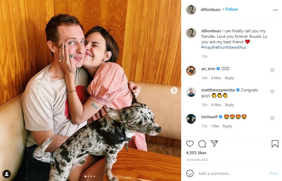 Dillon Buss got engaged to Tallulah Willis