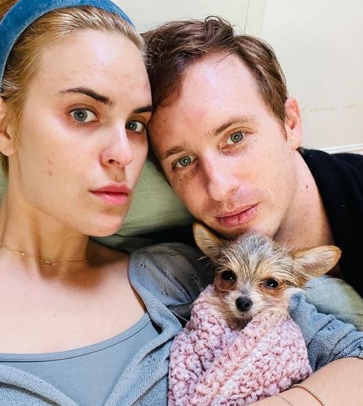 Dillon Buss with his fiancé Tallulah Willis