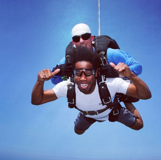 Dimitri Snowden likes skydiving