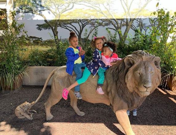 Dimitri Snowden's children Canaria Snowden, Armonío Snowden, and Nenúfar Snowden