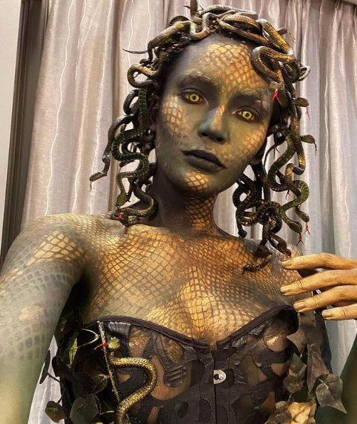 Falynn Guobadia's Halloween make-up
