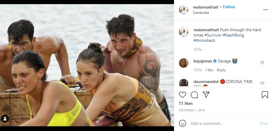 First Instagram post of Anna Khait
