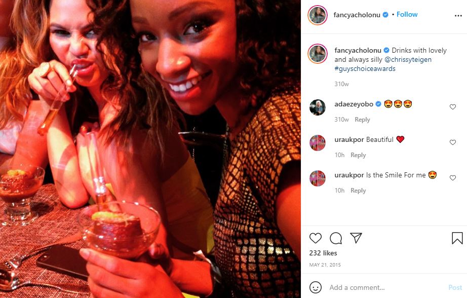 First Instagram post of Fancy Acholonu