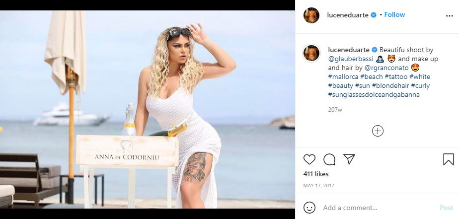 First Instagram post of Lucene Duarte