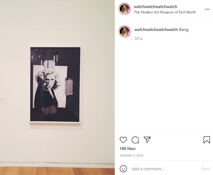 First Instagram post of Olivia Welch