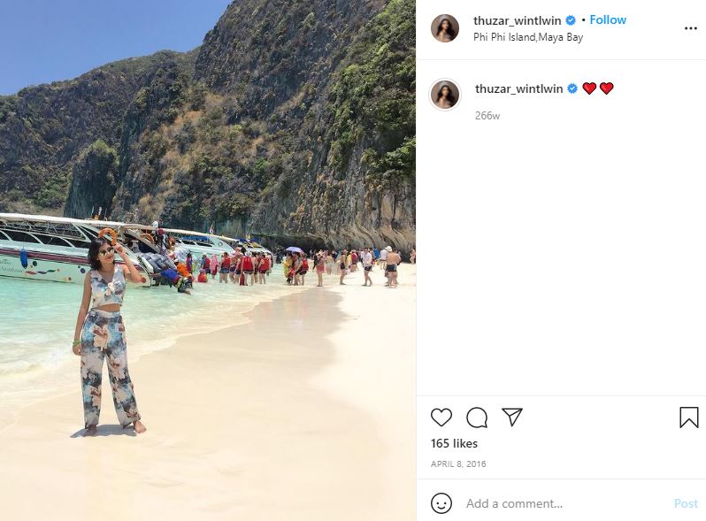 First Instagram post of Thuzar Wint Lwin