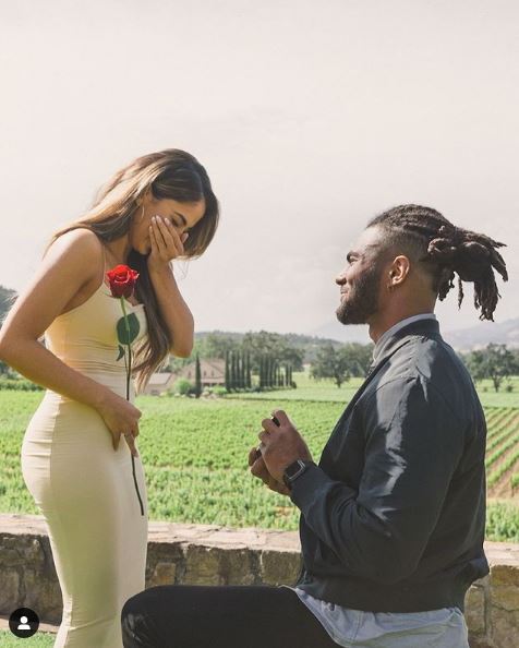 Fred Warner proposes Sydney Hightower with a ring