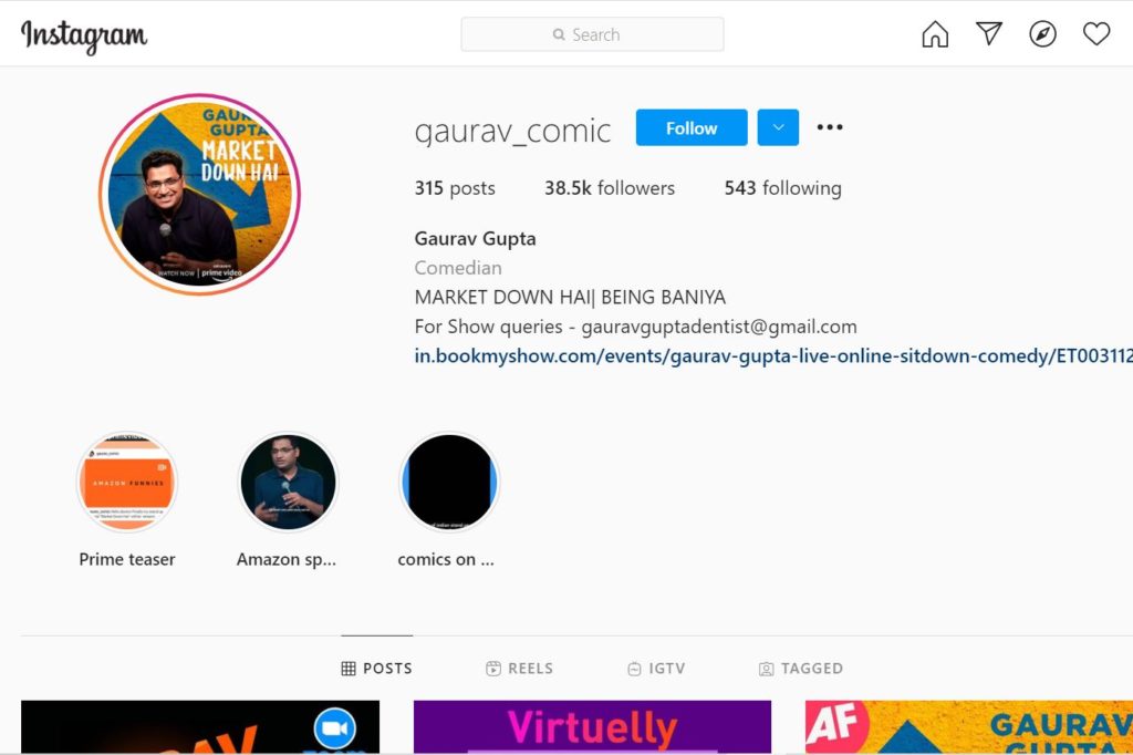 Gaurav Gupta has 38.5k followers on his Instagram account