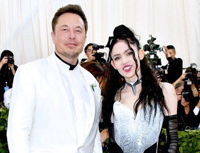 Griffin Musk's father Elon Musk with Grimes