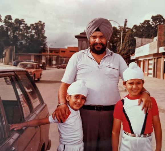 Harmeet Singh and Manmeet Singh with their father S Gulzar Singh Chandhoke