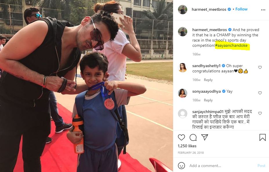 Harmeet Singh with his son Aayaan Chandoke