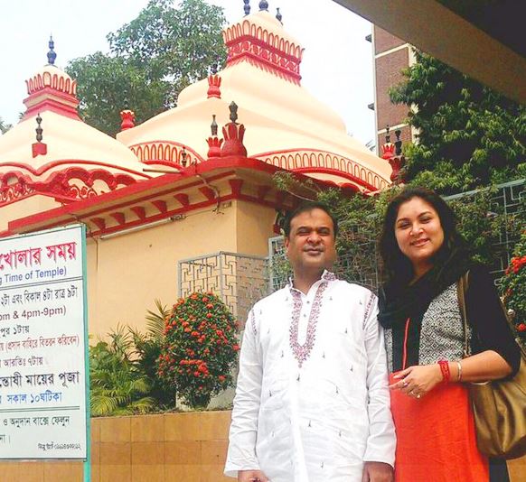 Himanta Biswa Sarma with her husband Himanta Biswa Sarma