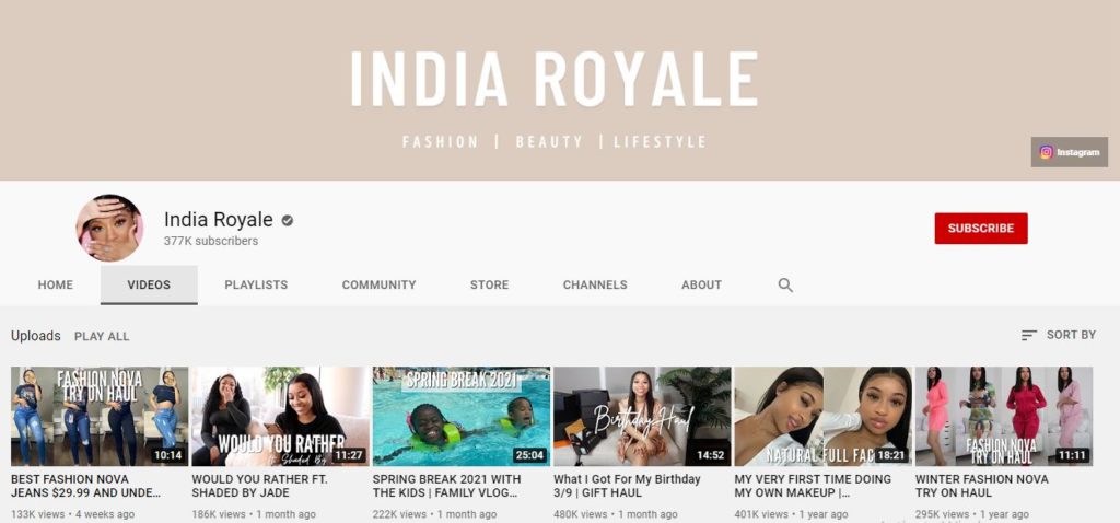 India Royale Youtube channel