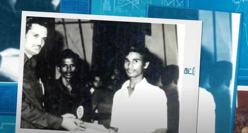 Irai Anbu in his teenage receiving award