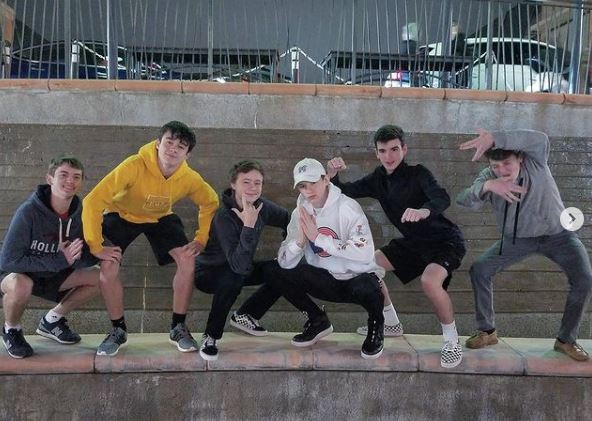 Jackson Green with his friends