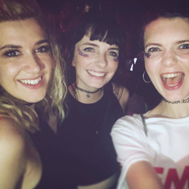 Jahannah James with her friends