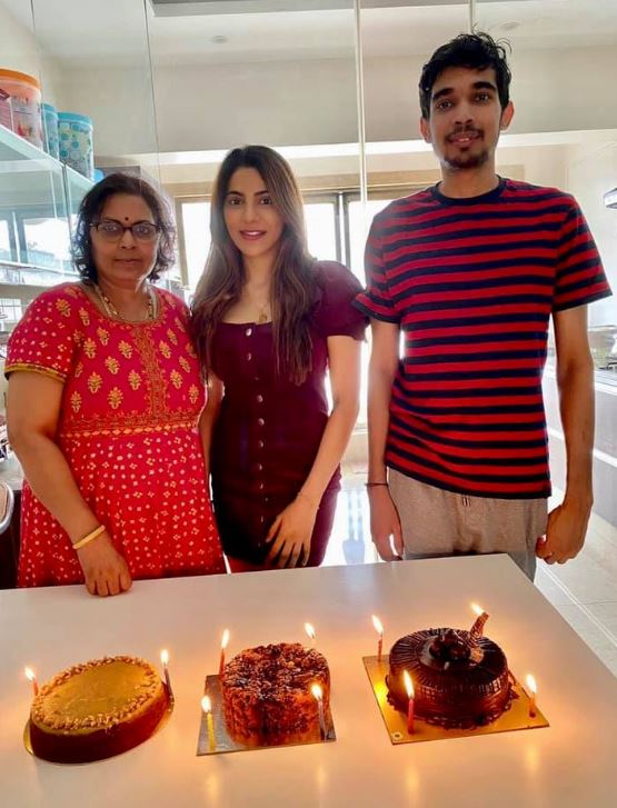 Jatin Tamboli with his sister Nikki Tamboli and mother Pramila Bodkhe Tamboli