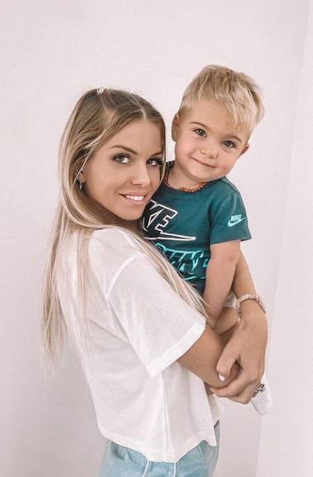 Jessica Thivenin with her son Maylone Garcia
