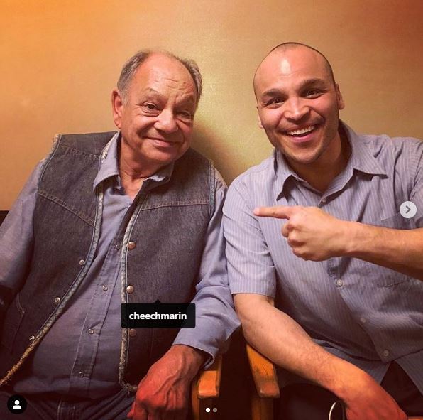 Jimmy Gonzales with his favorite actor Cheech Marin