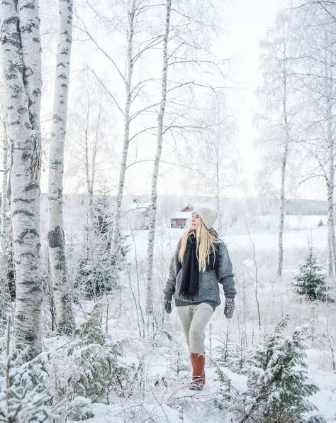 Jonna Jinton travels to snowy woods