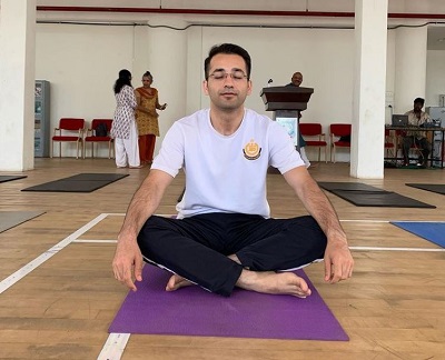 Junaid Ahmed loves to do Yoga