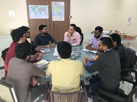 Junaid Ahmed while meeting