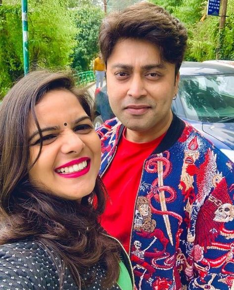 Jyoti Tiwari with her husband Rahul Vohra