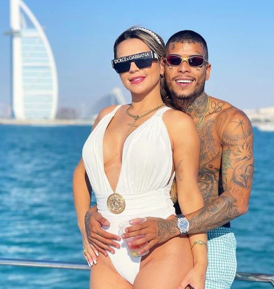 Kevin Nascimento with his wife Deolane Bezerra